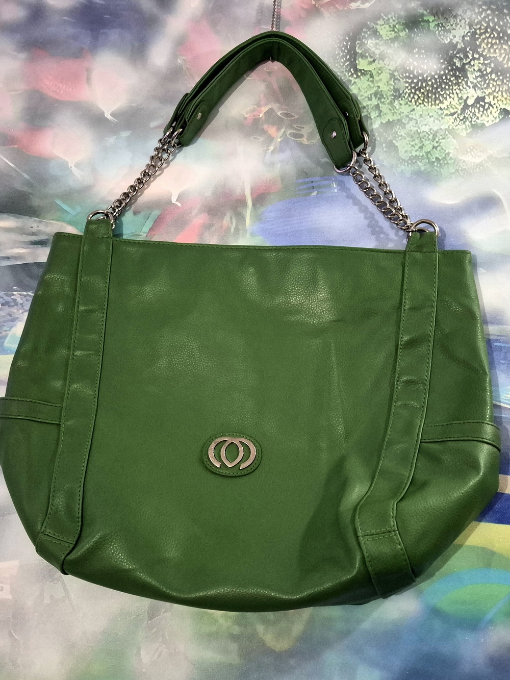 Minicci Green Women’s Shoulder Bag with Chain Detail